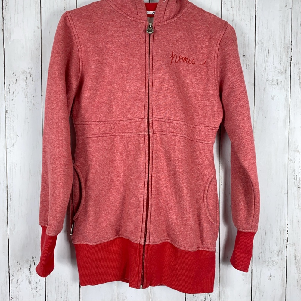 Nomis Womens Full Zip Hoodie Sweatshirt Size Small Red Jacket